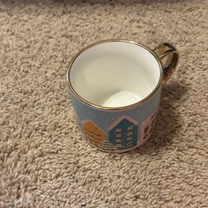 Winter Scene Blue and Gold Mug